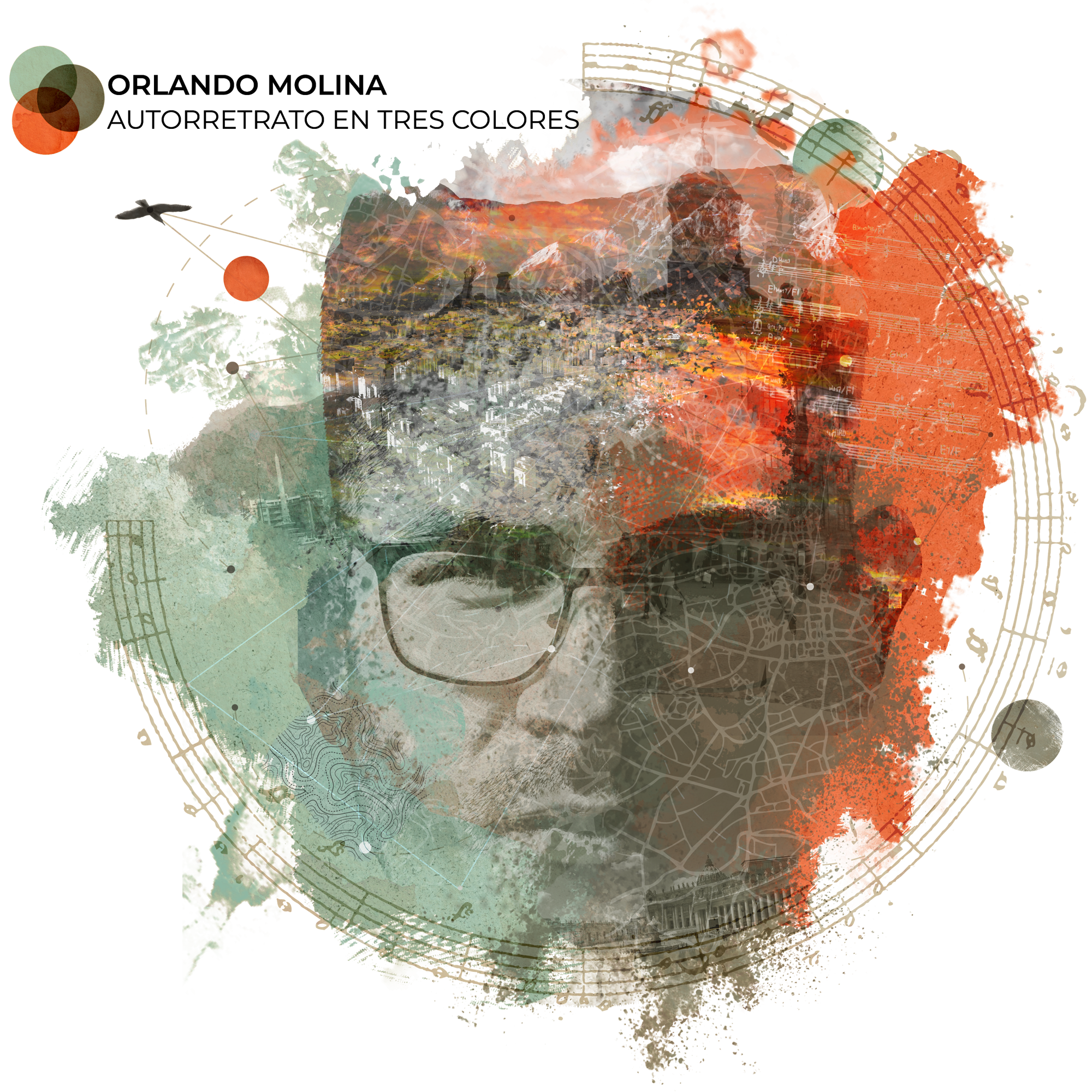 Orlando Molina - Autorretrato en 3 colores ALPHA